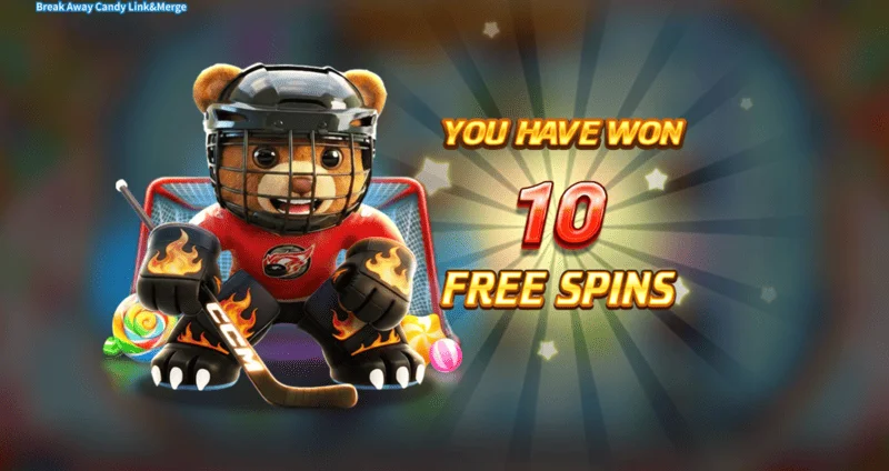 Break Away Candy - pengganda x10 pada pusingan bonus terakhir