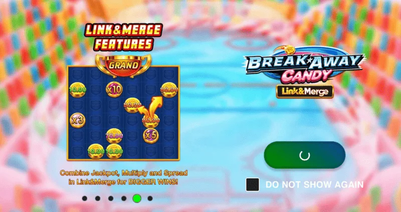 Break Away Candy - skrin utama dengan grid 6x6 dan pemain hoki