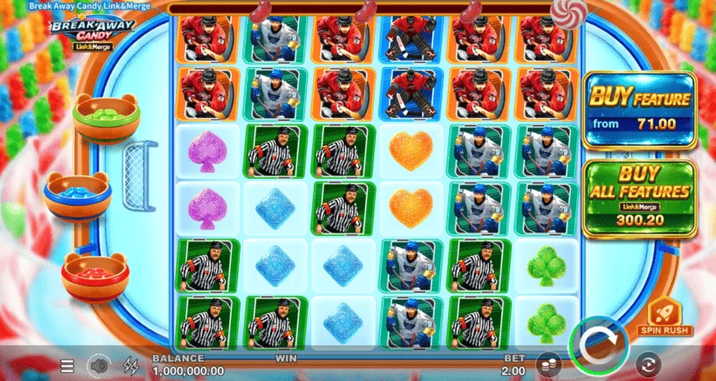 Break Away Candy - meter Wild Meter yang terisi penuh dengan Big Wild pada gelendong